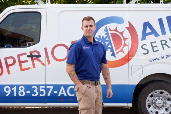 Chris- He loves what he does and he is ready to help maintain your heating and air systems today.