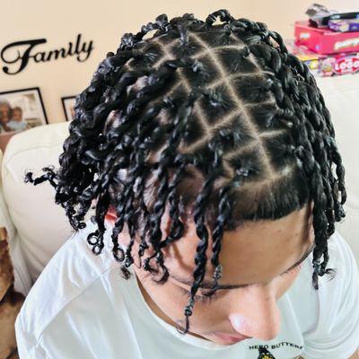 Mens 2 strand twist