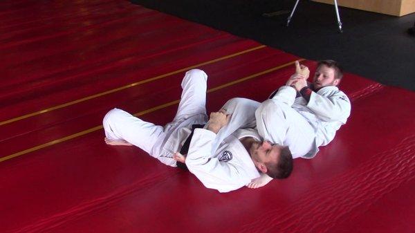 Working the basic, standard arm bar.