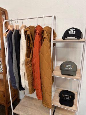 Hats and jackets for spending time outdoors