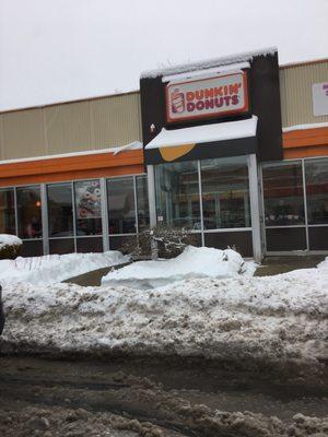 Dunkin in the snow!