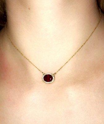 Custom Ruby and Diamond Necklace