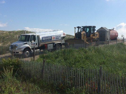 Filling job site equipment in Bethany Beach, DE