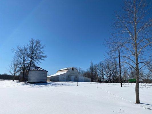 Edg-Clif granary in the snow