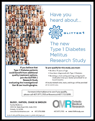 Diabetes Type 1 Study - Currently Enrolling