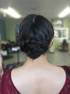 Simple but stunning updo on this babe ready for her event.