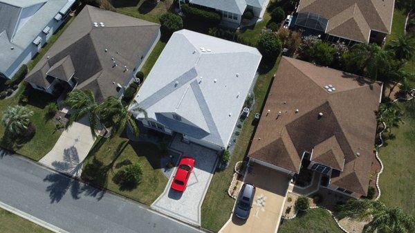 A full shingle re-roof.