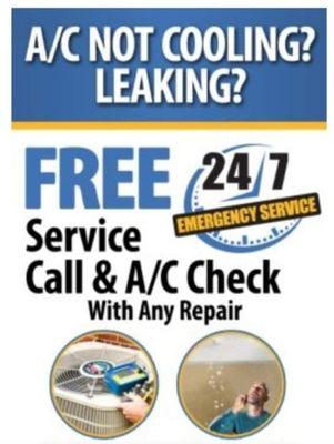 We are abalable to repair your Refeigerator or your Air Conditioning any time, we are open 7 days a week and 24 hours, EMERGENCY TOO!!