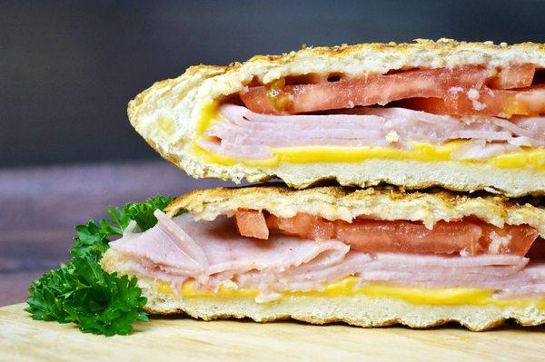 Ham and cheese on a special pressed panini bread!