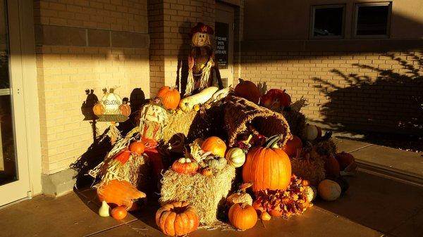 Autumn display at front door