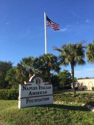 Just walking by. However, I always thank the Naples Italians for flying an oversized American flag on the cellphone tower.