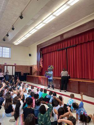 A presentation to kindergartners and first graders on bullying and bullying prevention.