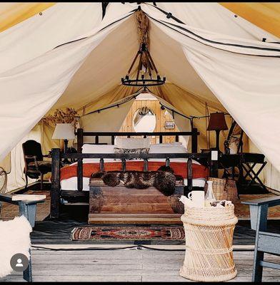 Glamping tent for your stay