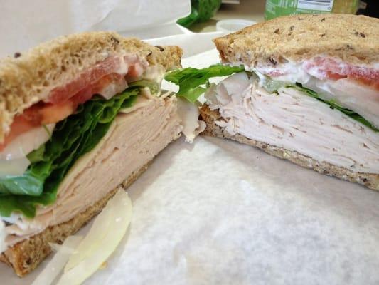 Turkey on multigrain bread