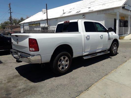 2018 Dodge Ram 2500. tinted with Suntek Window Film Ceramic 35-5%. Come in now and beat the summer heat. This film is warrantied lifetime in