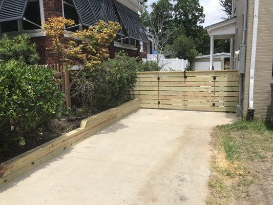 Fencing and patios.