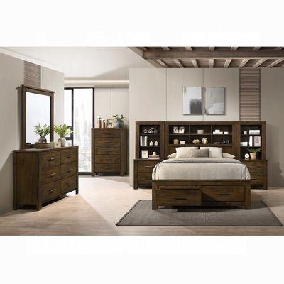 BOOKCASE BEDROOM SET OAK FINISH