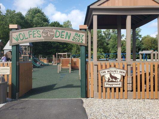 Entrance to new playground