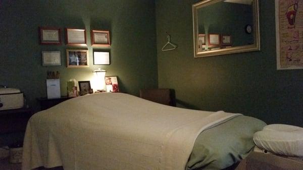 Massage treatment room, comfortable and relaxing