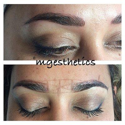 Microblading correction before & after