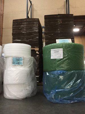 Surplus Cushion Foam and Bubble Wrap for sale. Great deal!!