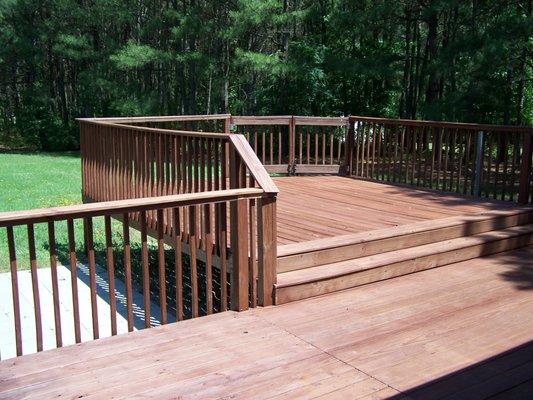 Stain deck job