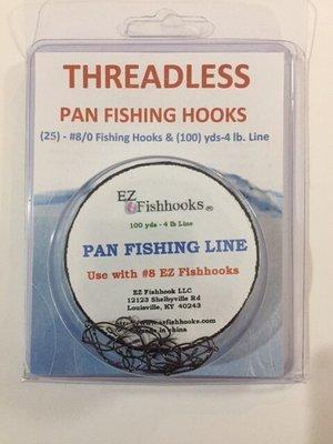 25 #8 EZ FishHooks and 100 yds- 4 lb line all together,  $1 will be donated to the school for the blind.