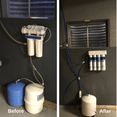 Culligan Aqua Cleer Drinking Water System in Basement