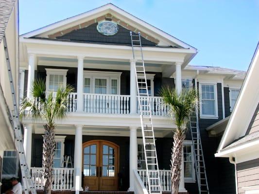 Here is a house in progress in Rivertowne.