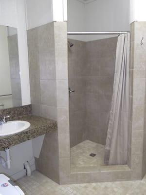 New sparkling clean restroom/showers