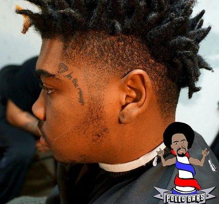 SOBxRBE rapper "YhungTO" bald taper with beard line up