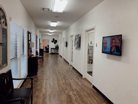 Examination rooms and waiting area