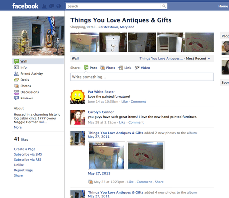 Things You Love has a Facebook page. Although the updates are sporadic, it's very informative.