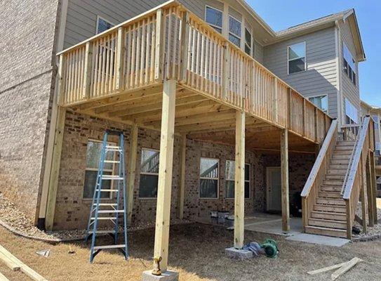 Example of Deck design recently built by us.