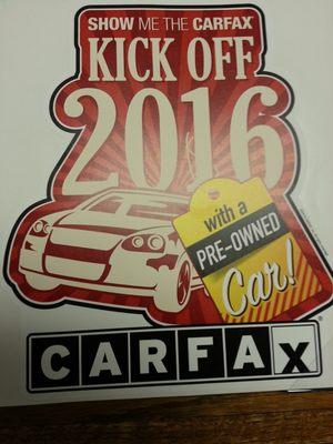 We have a Carfax on every used vehicle for sale!