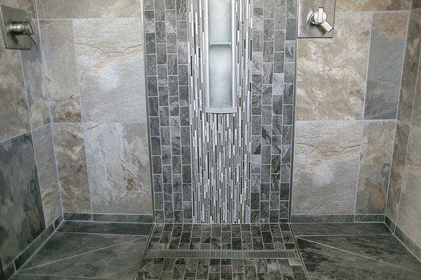 Luxury,. Serenity, Harmony describe this unique tile shower!