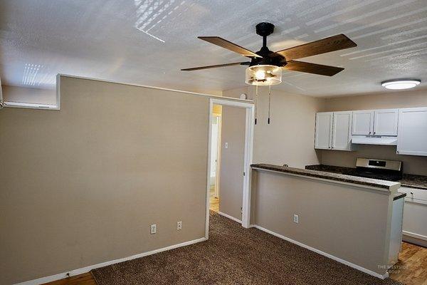 Open space kitchen area.