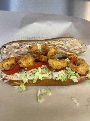 Shrimp Po'Boy Cajun Style