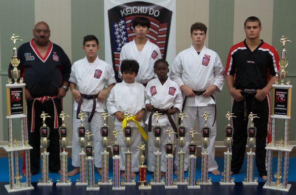 Winners from the 2024 South Alabama Karate open Tournament which was held in Andalusia, Alabama on 8 June 2024