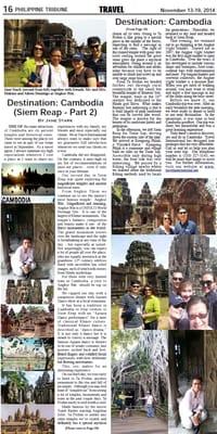 PHILIPPINNE TRIBUNE NOV. 13 - 19, 2014 ISSUE: TRAVEL: DESTINATION CAMBODIA BY JANE STARK