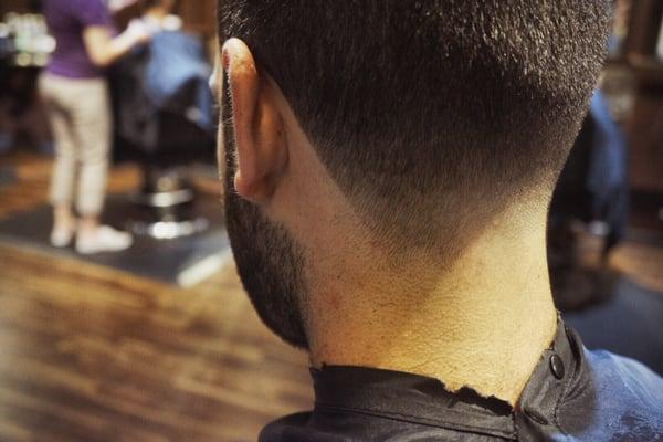 Make sure to get a nice tapered neck line to go with your haircut