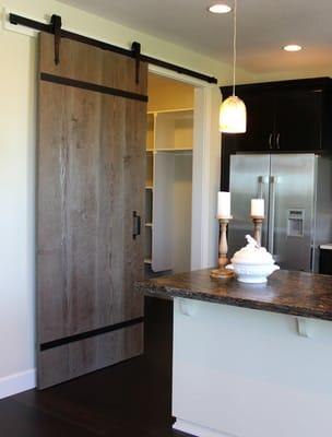 Residential reclaimed sliding barn door