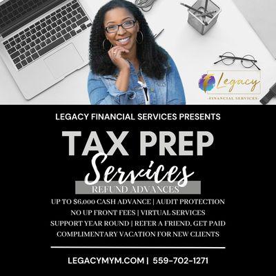 Get $50 off tax preparation with Legacy https://bit.ly/3y1o6Aa