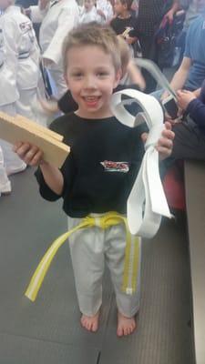 He earned a new belt already!