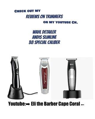 Subcribe to my Youtube CH.
(ELi the Barber cape coral)
For tutorial, reviews & barbering videos........