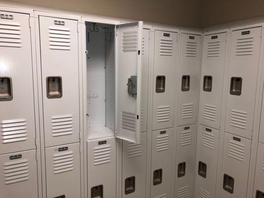 Free lockers available