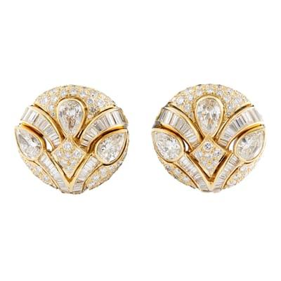 Bulgari Estate Earrings featuring just under 12 carats of diamonds.