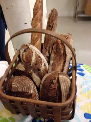 Basket of delicious fresh made bread