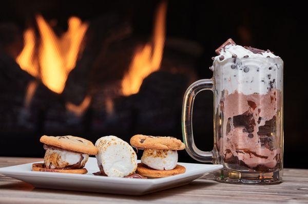 Campfire Smores paired with our exclusive Chocolate Gelato