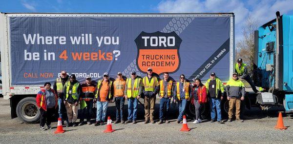 CDL students learning to become truckers